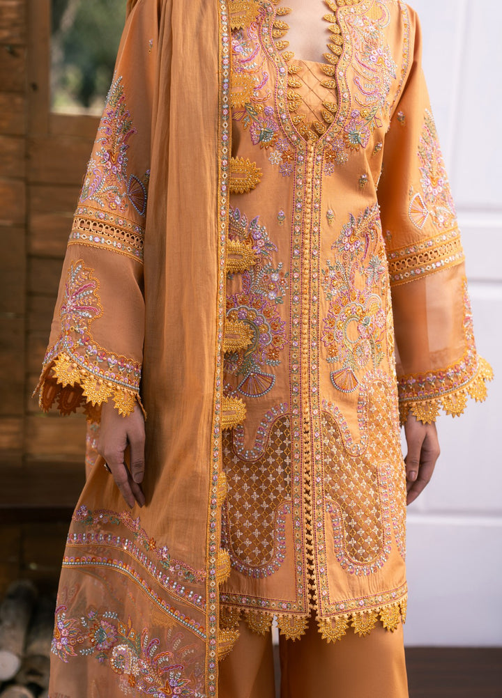 Aura of Flora by Zarizaa Unstitched Embroidered Lawn 3 Piece Suit FLUX Lawn Collection