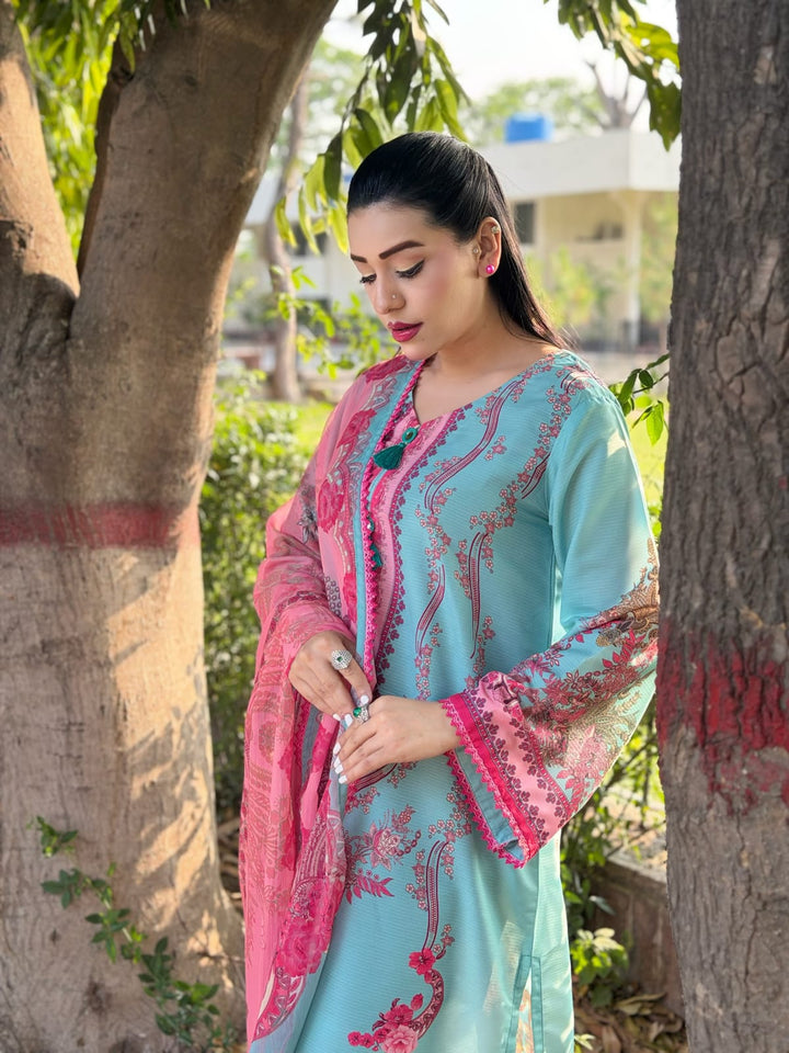 Syra's Atelier RTW Printed Lawn 3 Piece Suit Zariah Kaftan Casual Collection