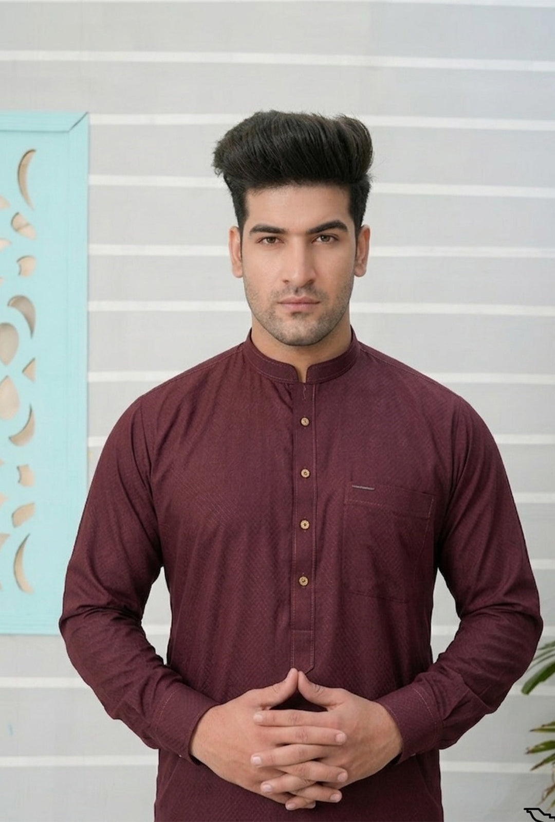 Royal Arabic Jubba by Edge Republic Mens RTW Solids Cotton Viscose 2 Piece Suit JB 018 Festive Collection