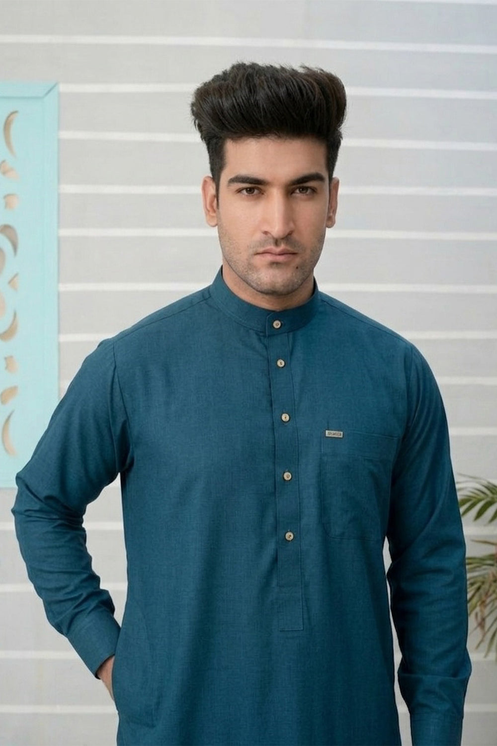Royal Arabic Jubba by Edge Republic Mens RTW Solids Cotton Viscose 2 Piece Suit JB 020 Festive Collection
