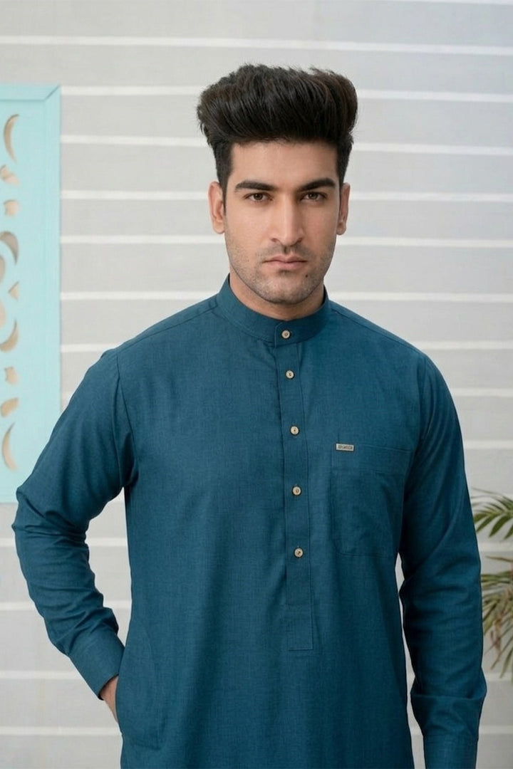 Royal Arabic Jubba by Edge Republic Mens RTW Solids Cotton Viscose 2 Piece Suit JB 020 Festive Collection