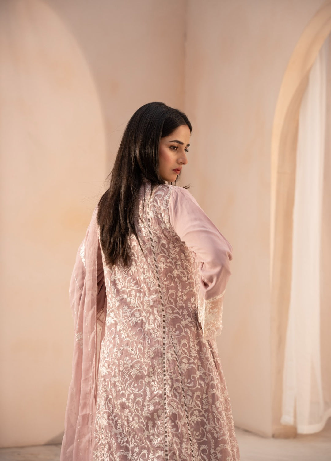 Princess by HEM Women RTW Embroidered Chiffon 3 Piece Suit Gul-E-Rukh-Lilac Festive Collection