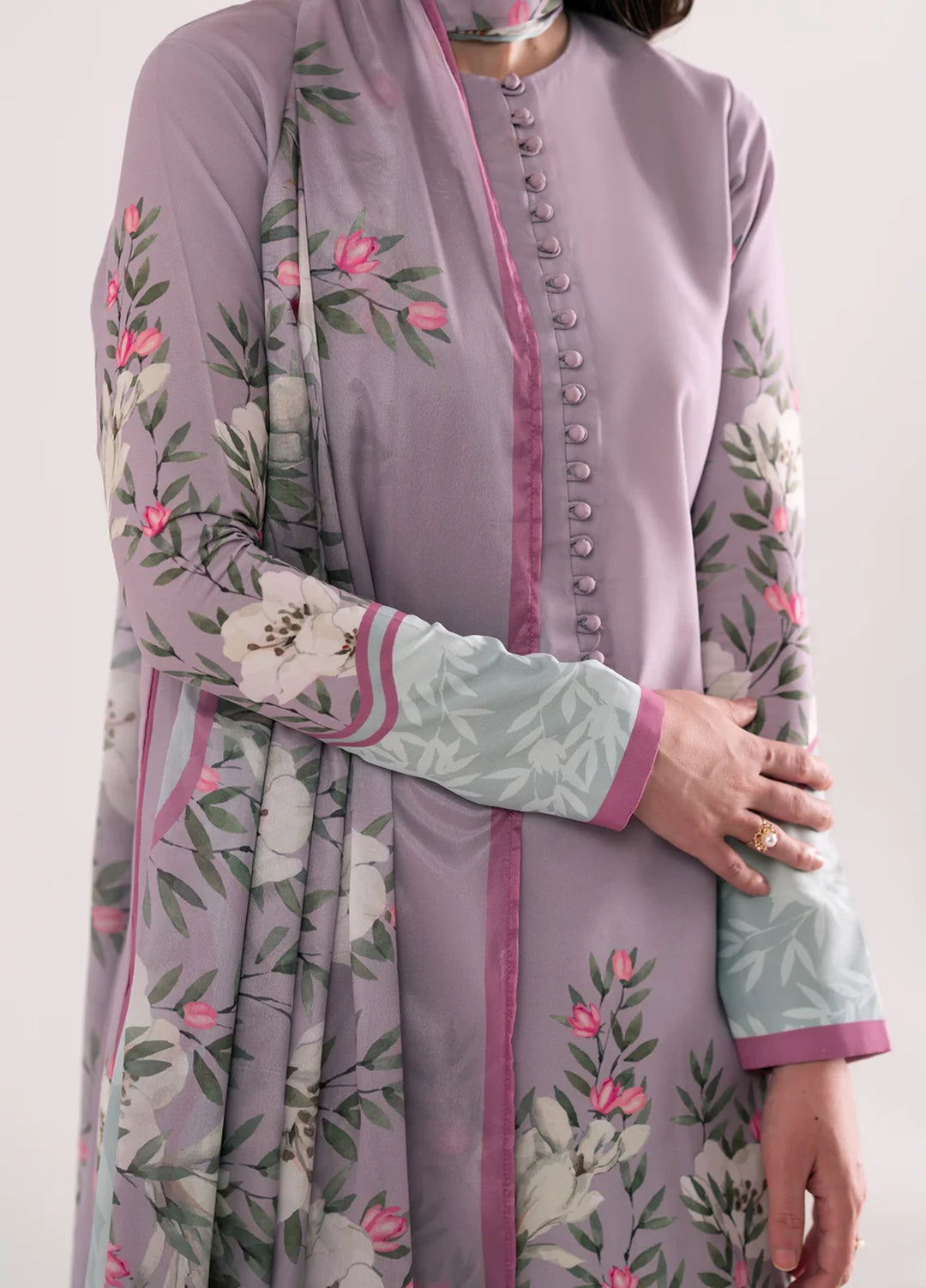 Whispers in the wind by Jahaan RTW Printed Lawn Silk 3 Piece Suit Coralina Casual Collection