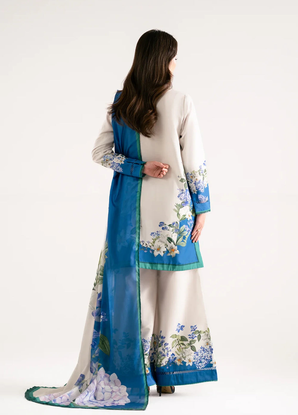 Whispers in the wind by Jahaan RTW Printed Lawn Silk 3 Piece Suit Riviere Casual Collection