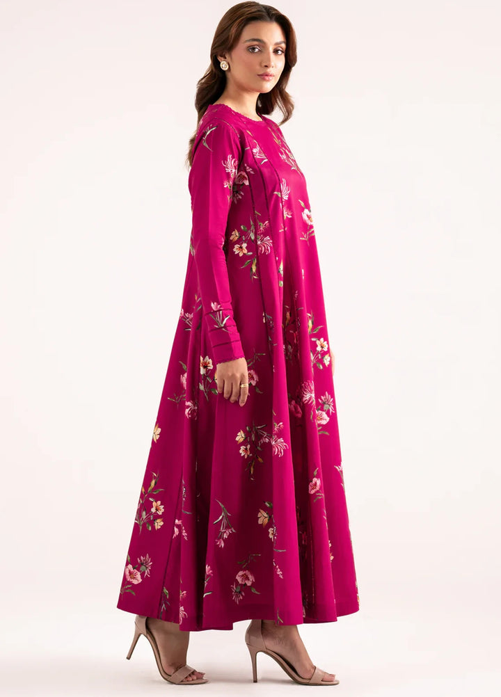 Whispers in the wind by Jahaan RTW Printed Lawn Silk 1 Piece Suit Carmin Casual Collection