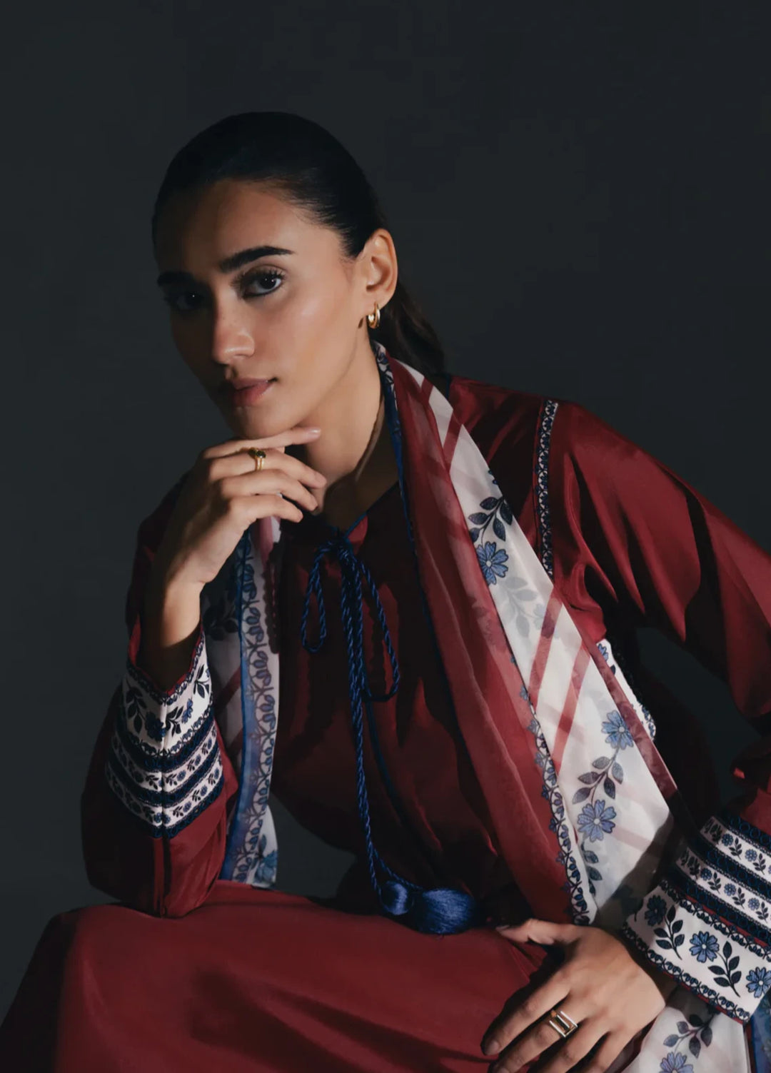 Hiddden Garden by Jahaan RTW Printed Crepe 3 Piece Suit Aurora Casual Collection