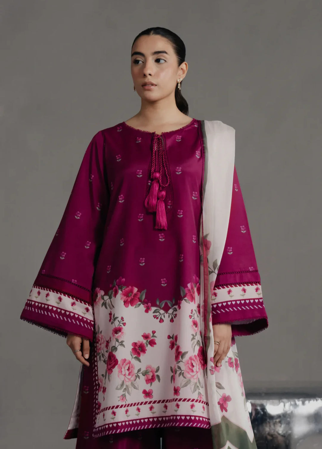 Hiddden Garden by Jahaan RTW Printed Crepe 3 Piece Suit Eclipse Casual Collection