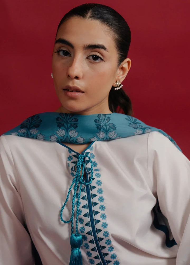 Hiddden Garden by Jahaan RTW Printed Crepe 3 Piece Suit Sapphire Casual Collection