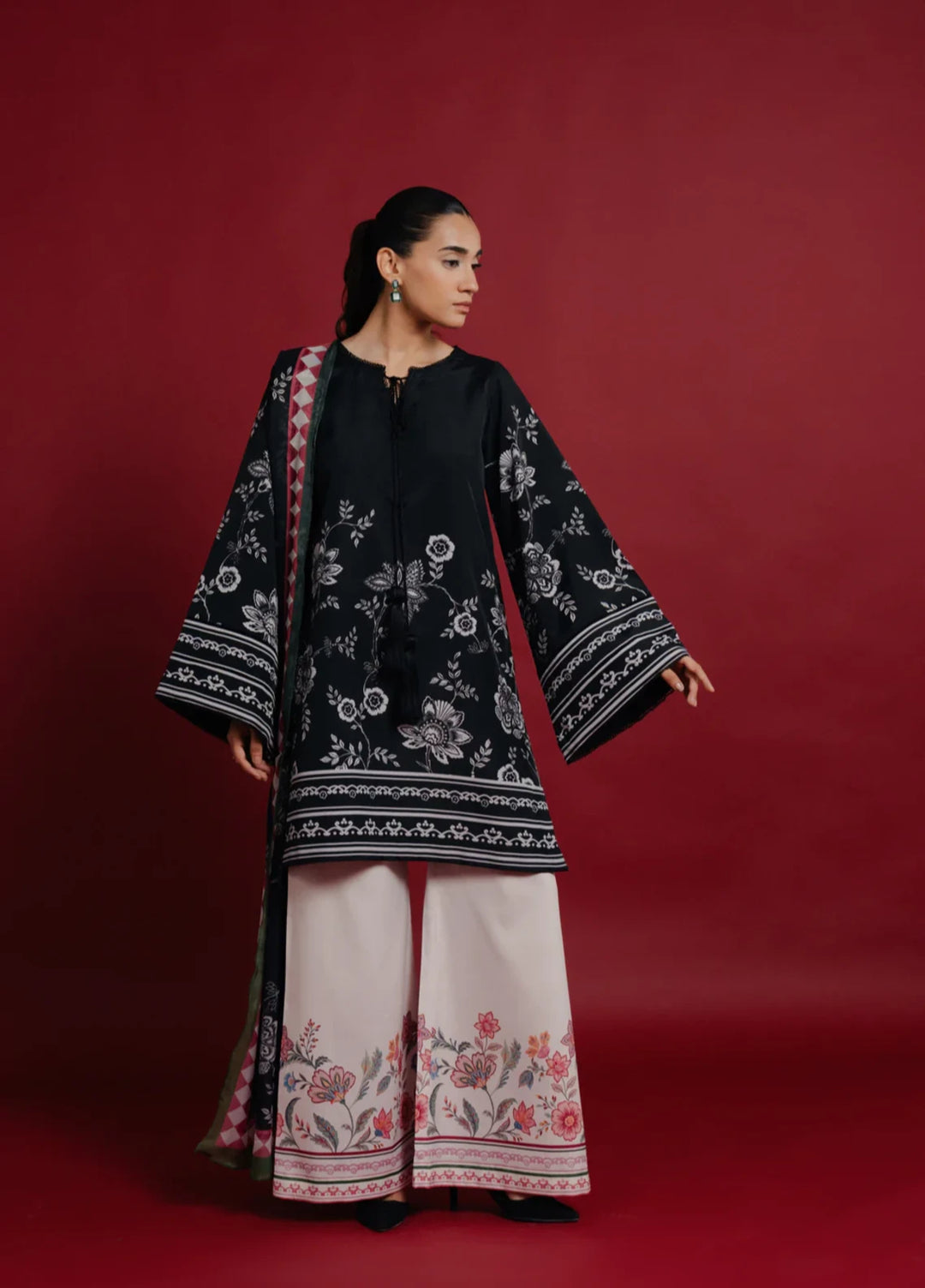 Hiddden Garden by Jahaan RTW Printed Crepe 3 Piece Suit Fiora Casual Collection
