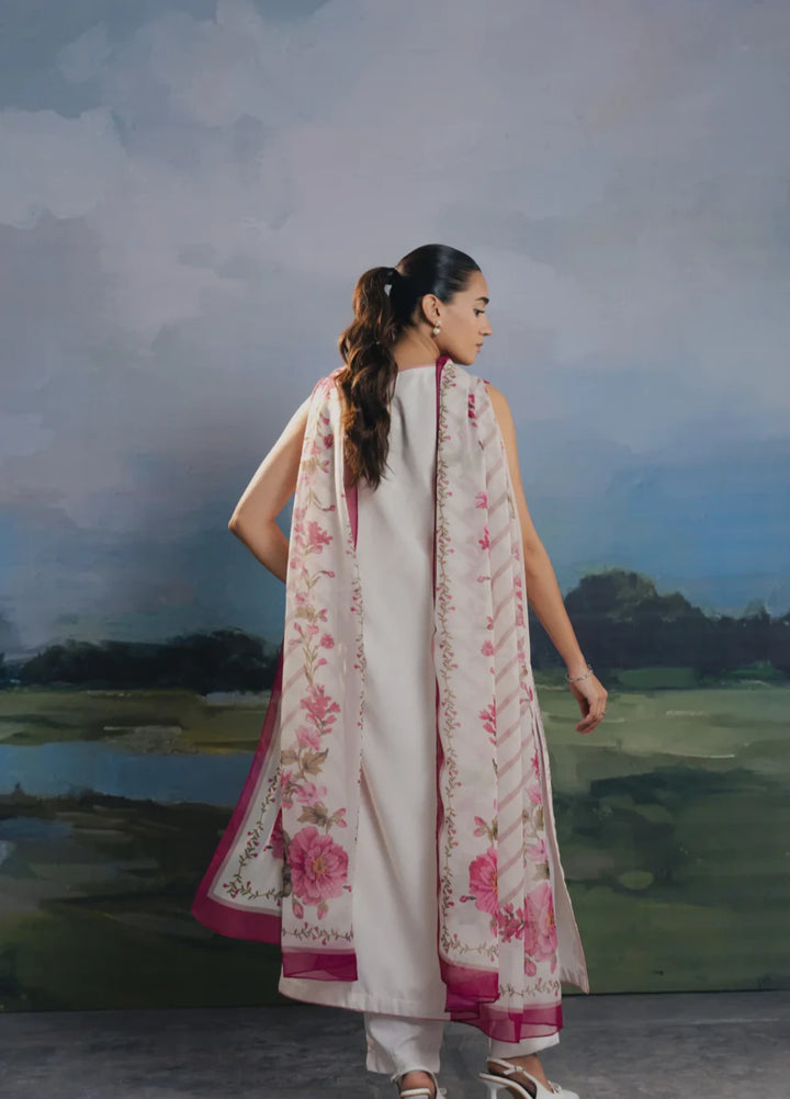 Hiddden Garden by Jahaan RTW Printed Crepe 3 Piece Suit Cloud Casual Collection
