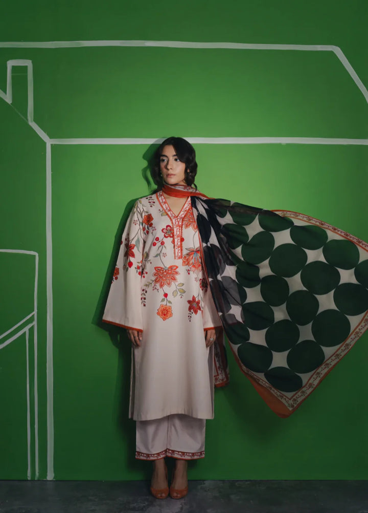 Hiddden Garden by Jahaan RTW Printed Crepe 3 Piece Suit Willow Casual Collection