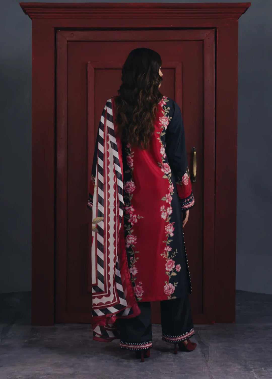 Hiddden Garden by Jahaan RTW Printed Crepe 3 Piece Suit Calira Casual Collection