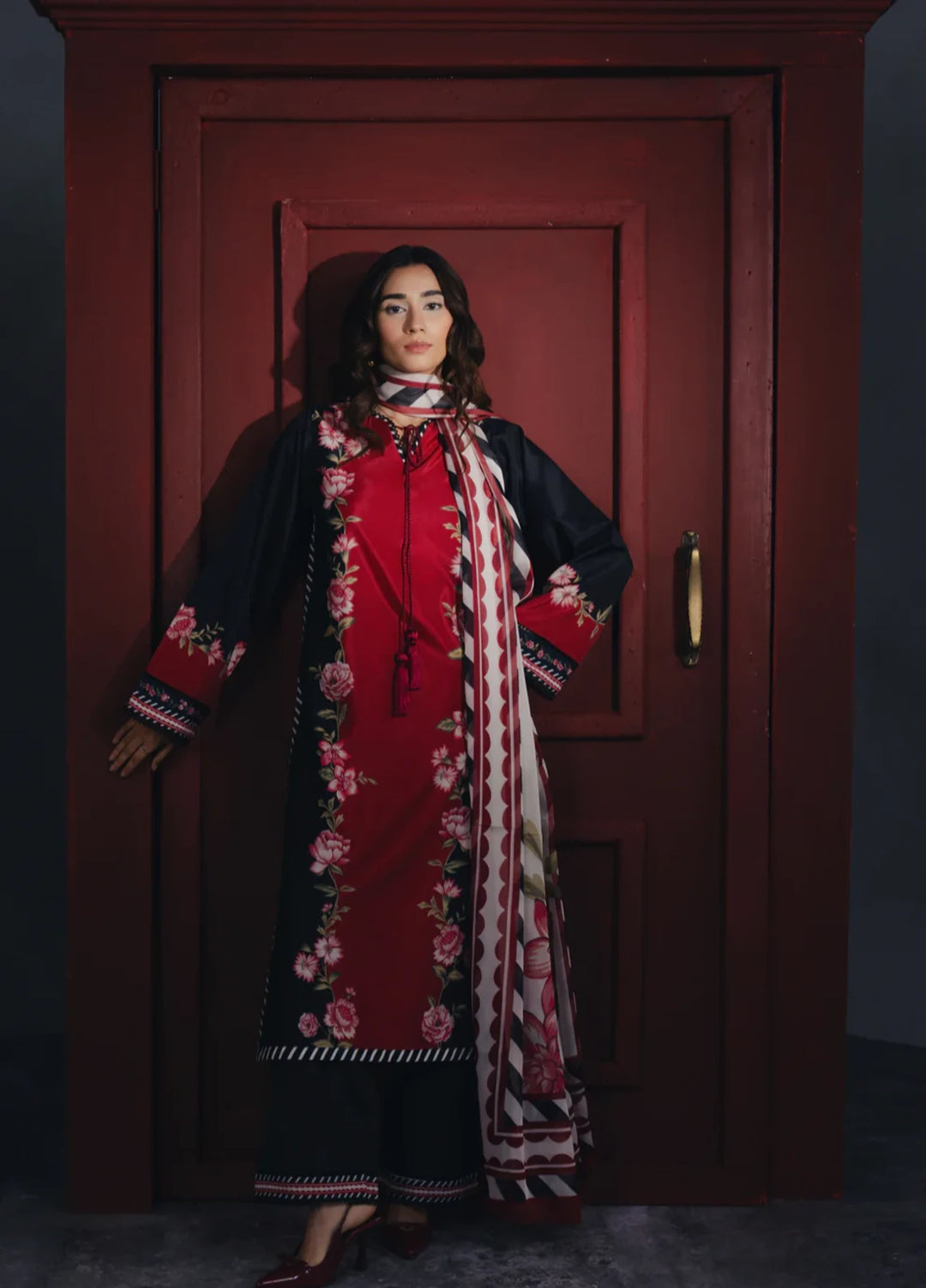 Hiddden Garden by Jahaan RTW Printed Crepe 3 Piece Suit Calira Casual Collection