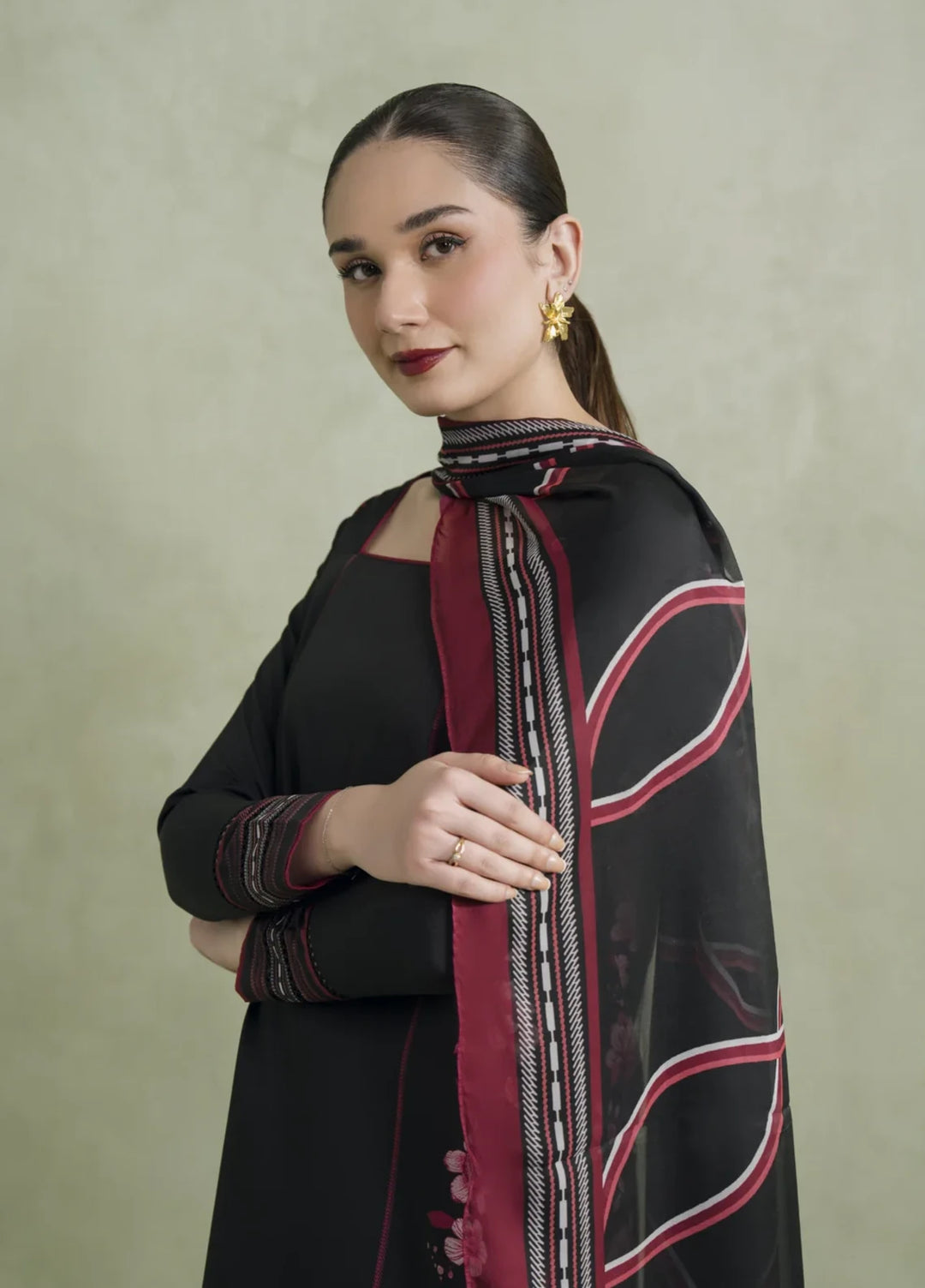 Blossom Hour by Jahaan RTW Printed Crepe 3 Piece Suit Azuline Casual Collection