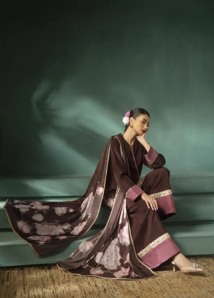Koel by Jahaan RTW Embroidered Raw Silk 3 Piece Suit Petal Festive Collection