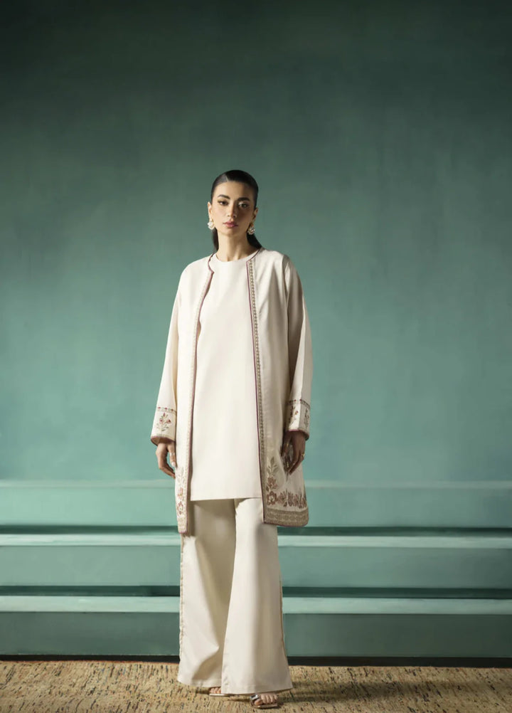 Koel by Jahaan RTW Embroidered Raw Silk 3 Piece Suit Haze Festive Collection