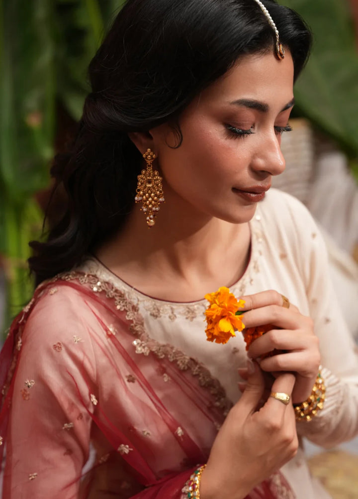 Koel by Jahaan RTW Embroidered Raw Silk 3 Piece Suit Anari Festive Collection