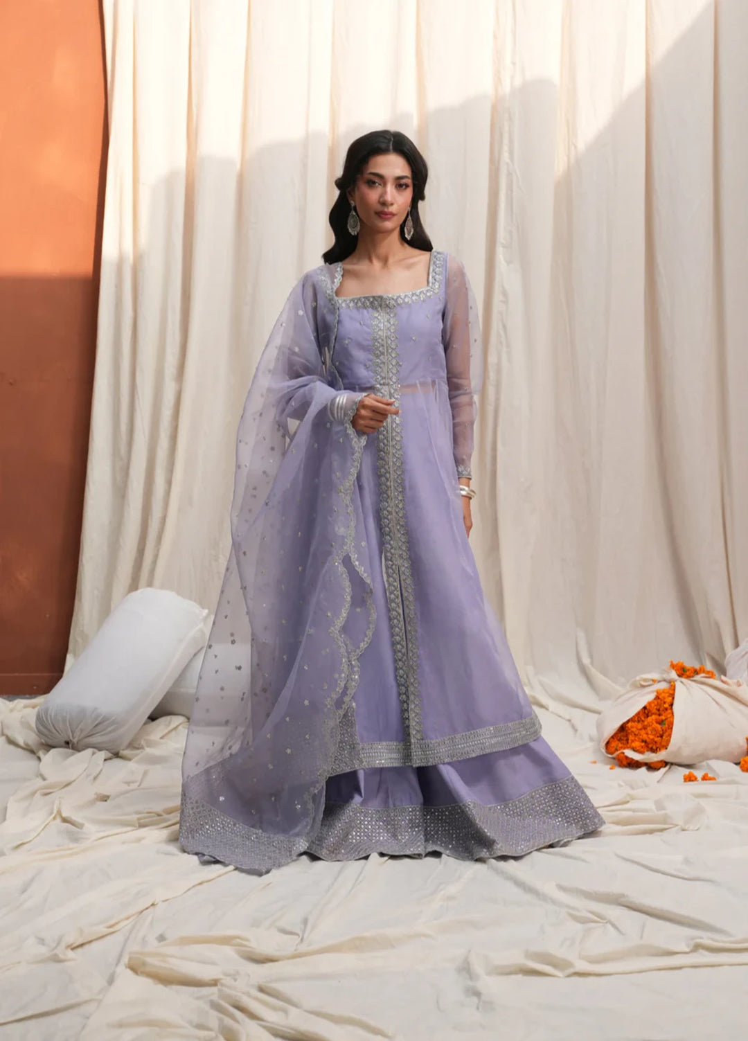 Koel by Jahaan RTW Embroidered Organza 3 Piece Suit Reem Festive Collection
