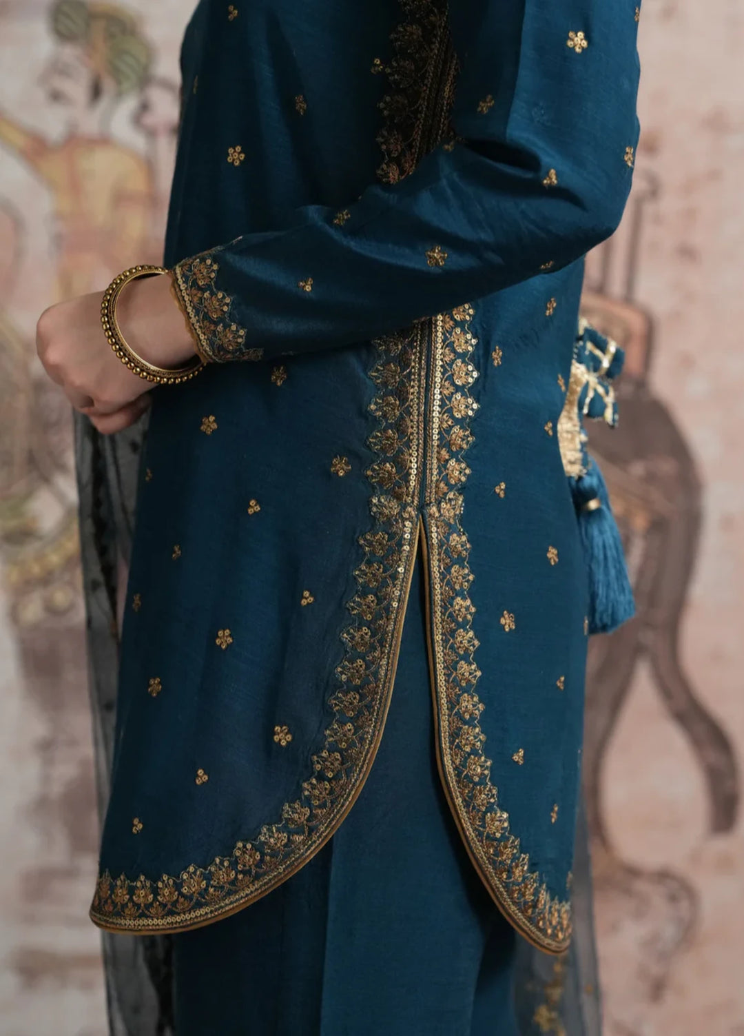 Koel by Jahaan RTW Embroidered Raw Silk 3 Piece Suit Raagni Festive Collection
