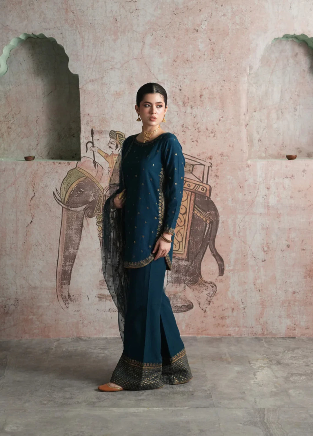 Koel by Jahaan RTW Embroidered Raw Silk 3 Piece Suit Raagni Festive Collection