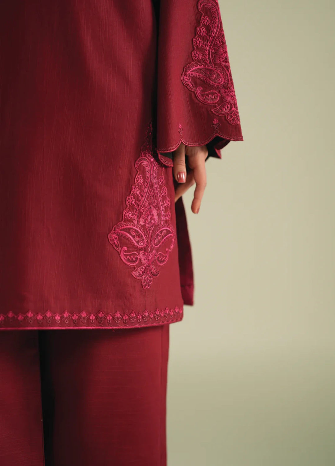 Winter Weave by Jahaan RTW Embroidered Khaddar 3 Piece Suit Sepia Casual Collection