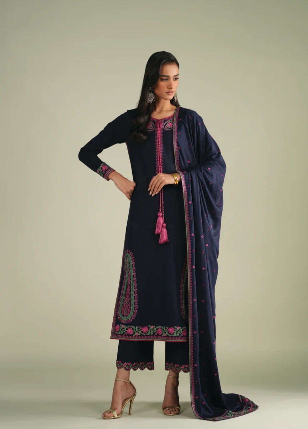 Winter Weave by Jahaan RTW Embroidered Khaddar 3 Piece Suit Imperial Casual Collection