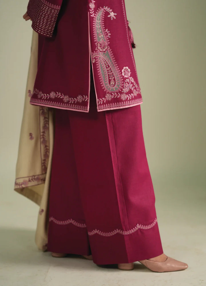 Winter Weave by Jahaan RTW Embroidered Khaddar 3 Piece Suit Moss Casual Collection