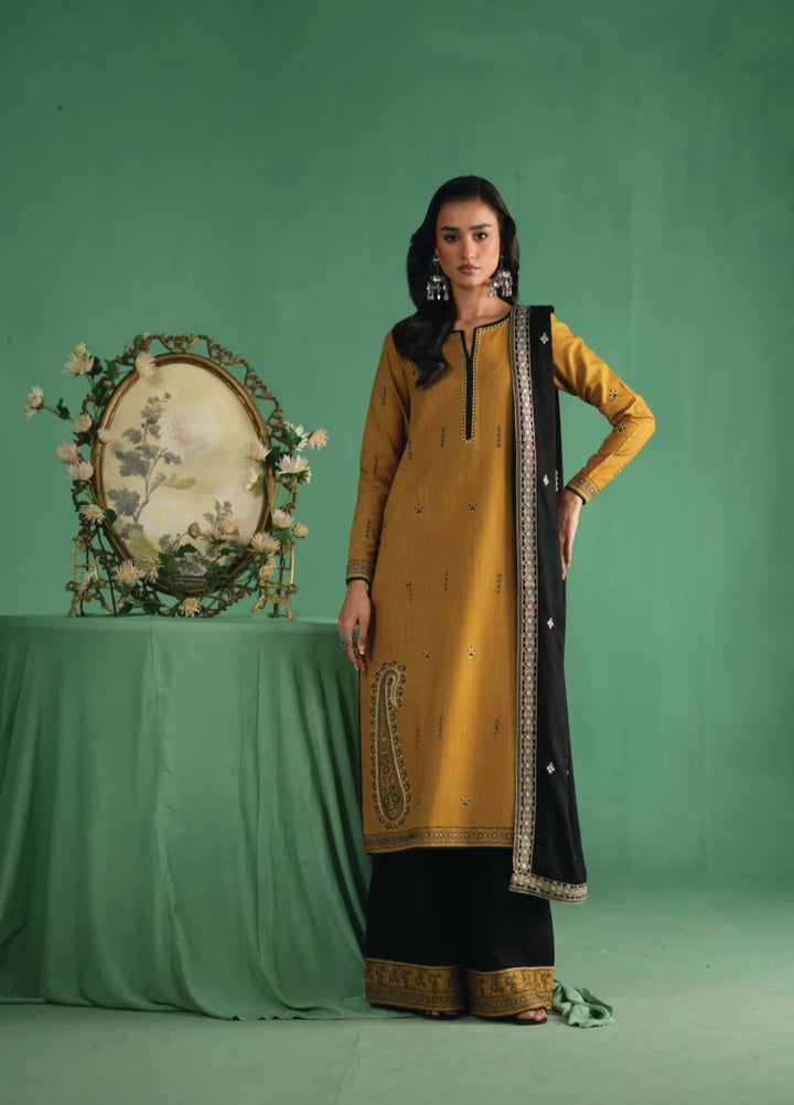 Winter Weave by Jahaan RTW Embroidered Khaddar 3 Piece Suit Zimi Casual Collection