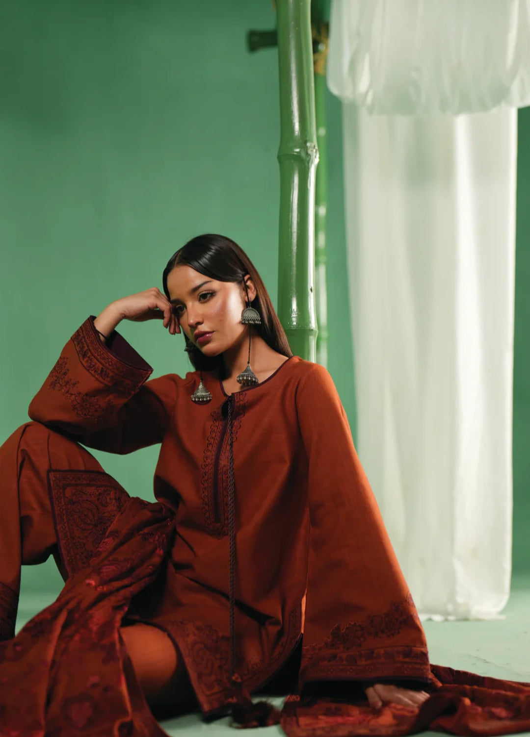 Winter Weave by Jahaan RTW Embroidered Khaddar 3 Piece Suit Rustick Casual Collection