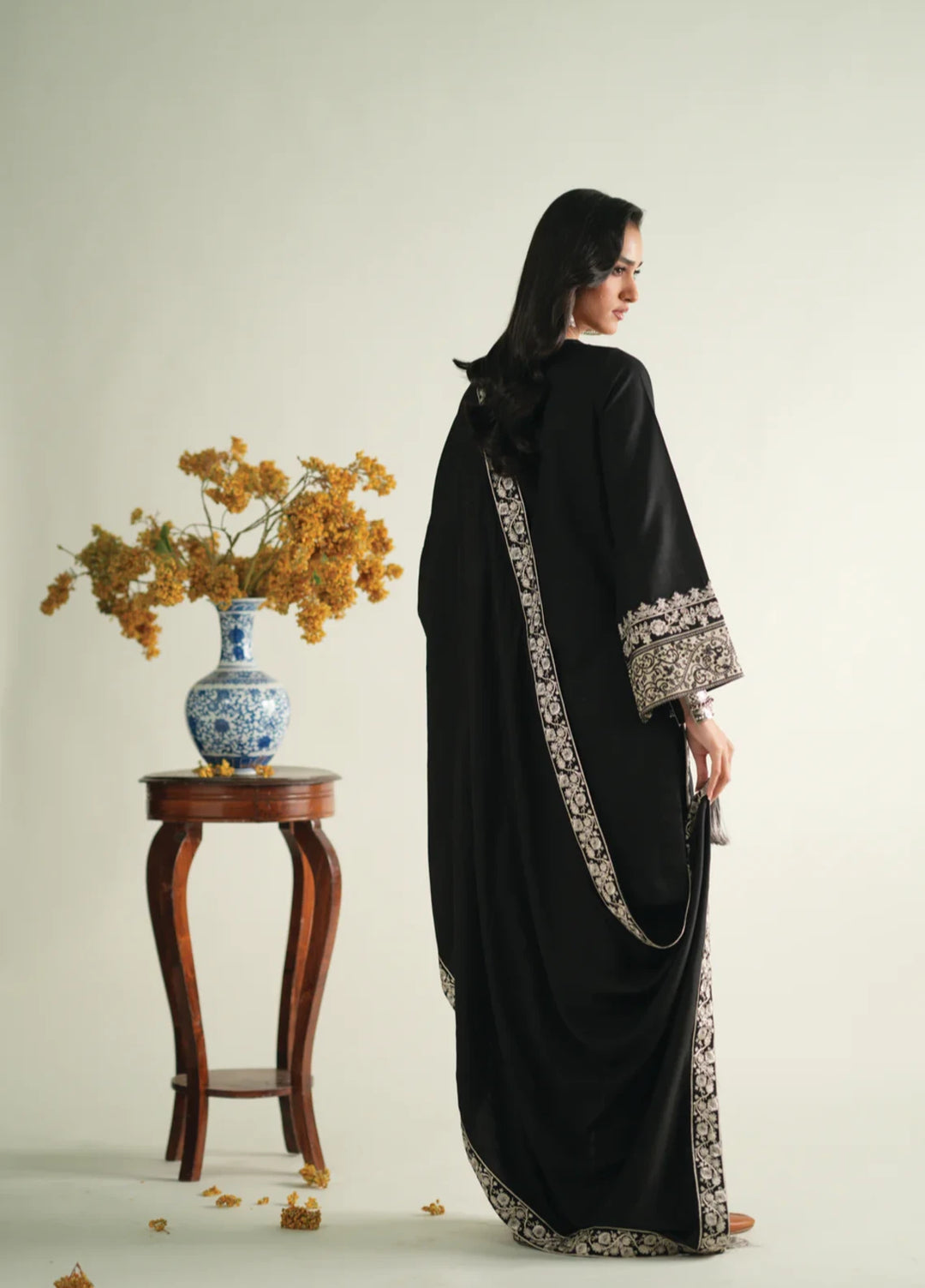 Winter Weave by Jahaan RTW Embroidered Khaddar 3 Piece Suit Raven Casual Collection