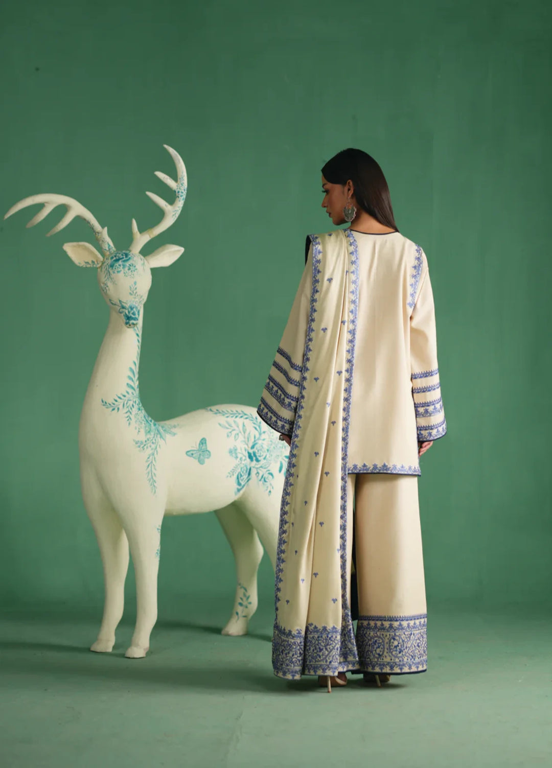 Winter Weave by Jahaan RTW Embroidered Khaddar 3 Piece Suit Glaze Casual Collection