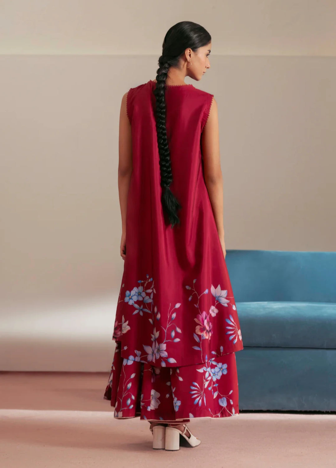 Flow by Jahaan RTW Printed Crepe 2 Piece Suit Rossa Casual Collection