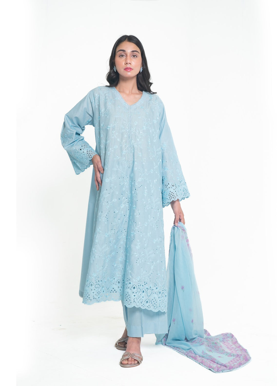 Zyna Lux Women RTW Embroidered Lawn 3 Piece Suit LIRRA Casual Collection