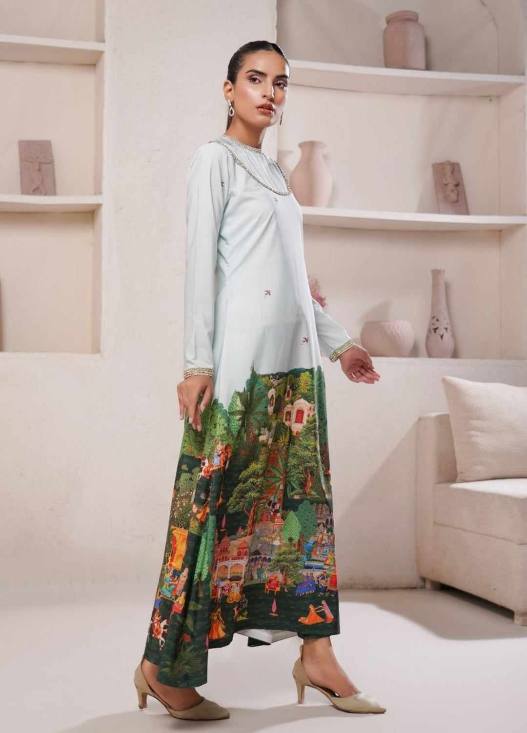 Irtiqa by Anayra Amal Unstitched Printed Raw Silk 1 Piece Suit Taana Baana Casual Collection