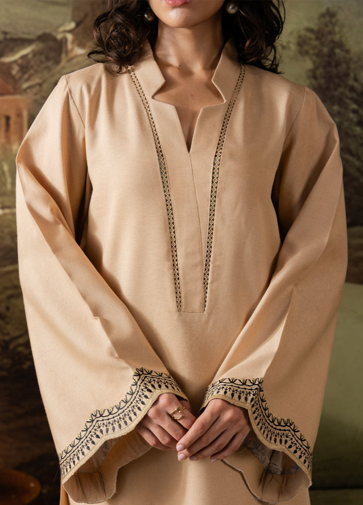 The Art by Yards RTW Embroidered Karandi 2 Piece Suit Serica Casual Collection