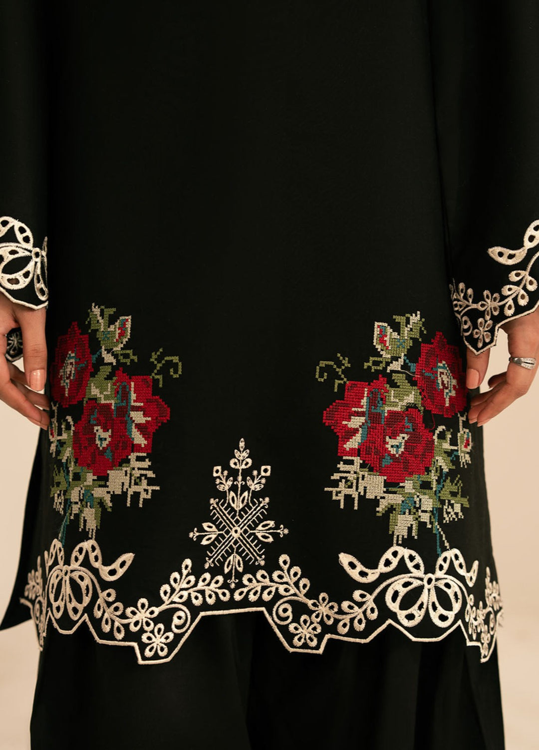 The Art by Yards RTW Embroidered Cotton 2 Piece Suit Stellar Casual Collection