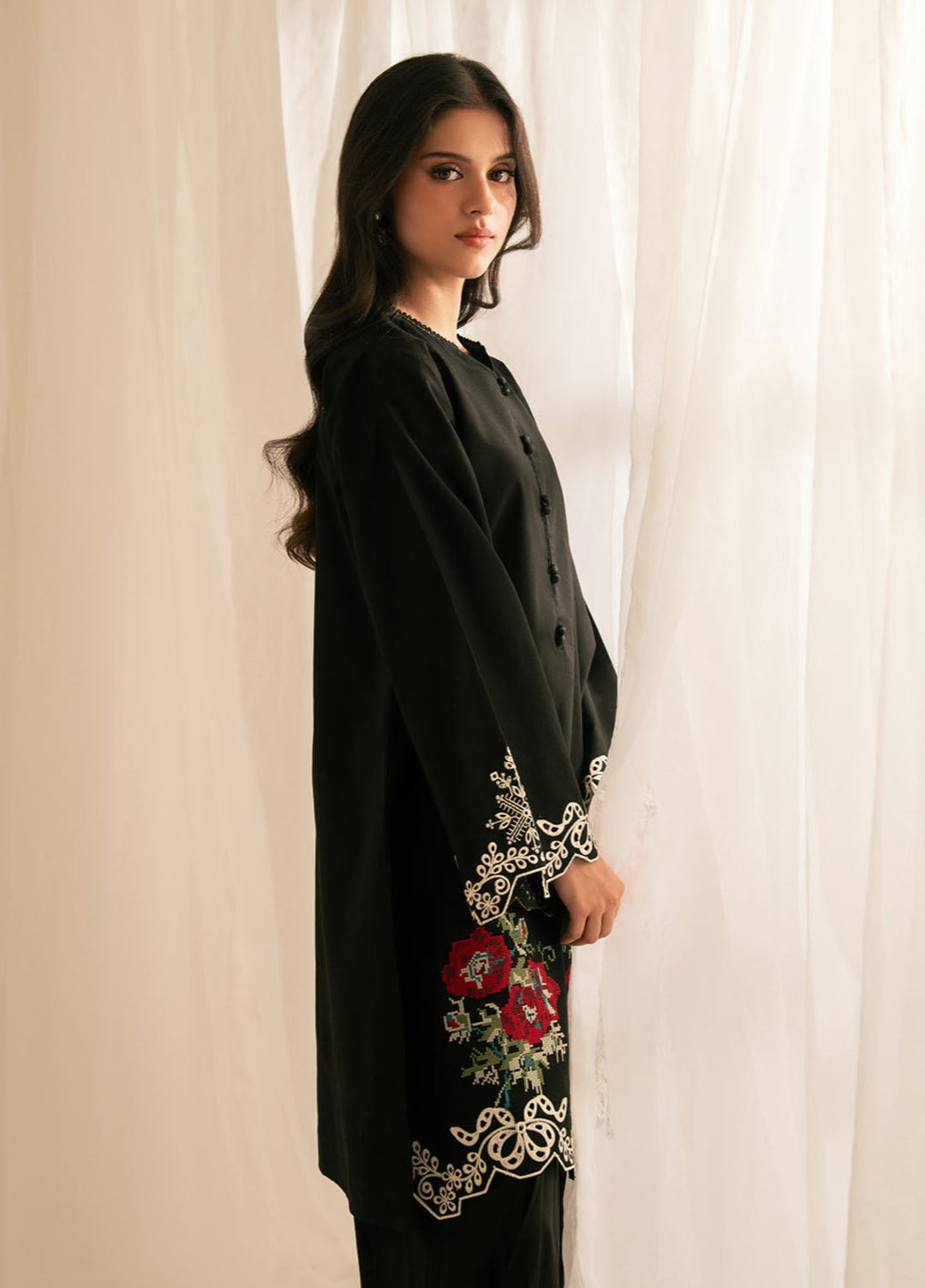 The Art by Yards RTW Embroidered Cotton 2 Piece Suit Stellar Casual Collection