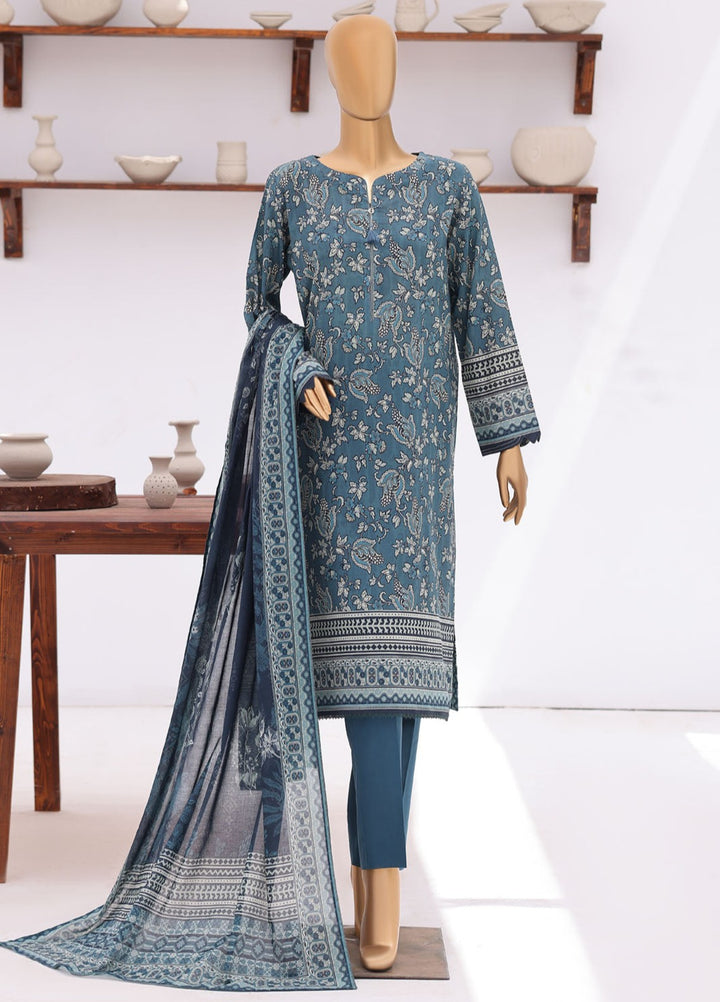 Platinum Jaipuri by HZ Textiles Unstitched Printed Lawn 3 Piece Suit PJB - 3233 Casual Collection