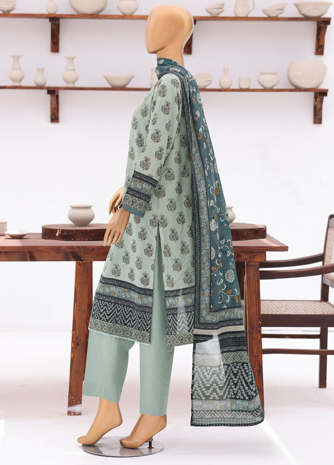 Platinum Jaipuri by HZ Textiles Unstitched Printed Lawn 3 Piece Suit PJB - 3235 Casual Collection