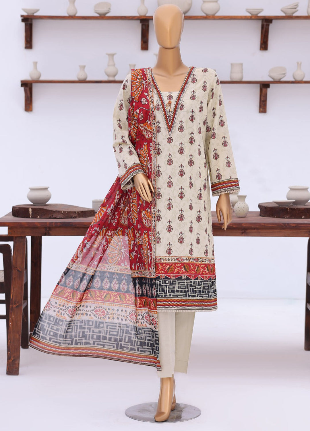Platinum Jaipuri by HZ Textiles Unstitched Printed Lawn 3 Piece Suit PJB - 3237 Casual Collection
