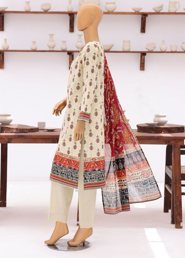 Platinum Jaipuri by HZ Textiles Unstitched Printed Lawn 3 Piece Suit PJB - 3237 Casual Collection