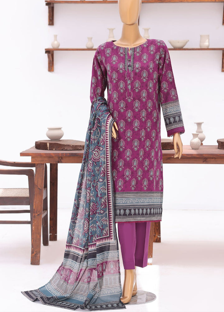 Platinum Jaipuri by HZ Textiles Unstitched Printed Lawn 3 Piece Suit PJB - 3238 Casual Collection