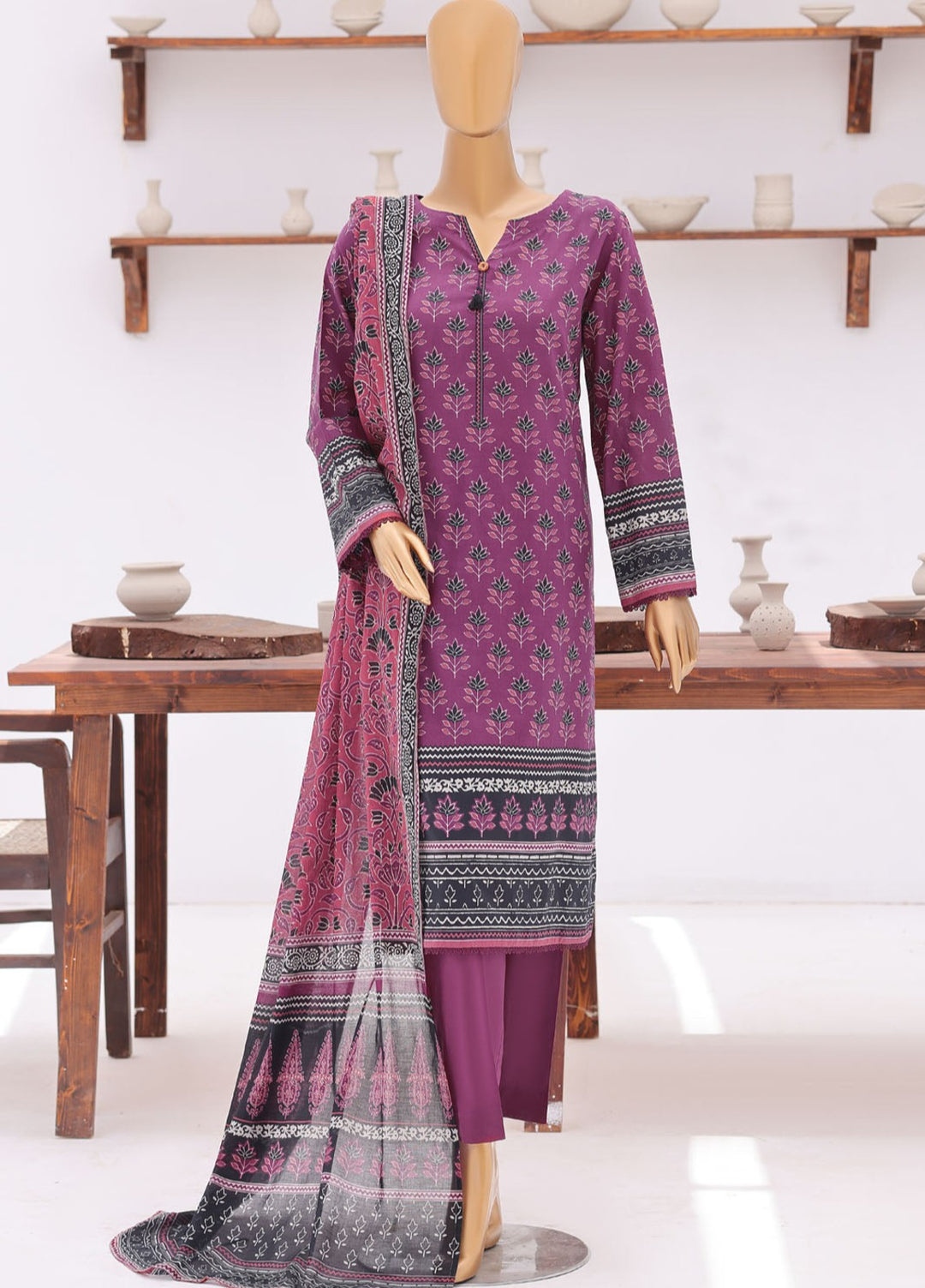 Platinum Jaipuri by HZ Textiles Unstitched Printed Lawn 3 Piece Suit PJB - 3240 Casual Collection
