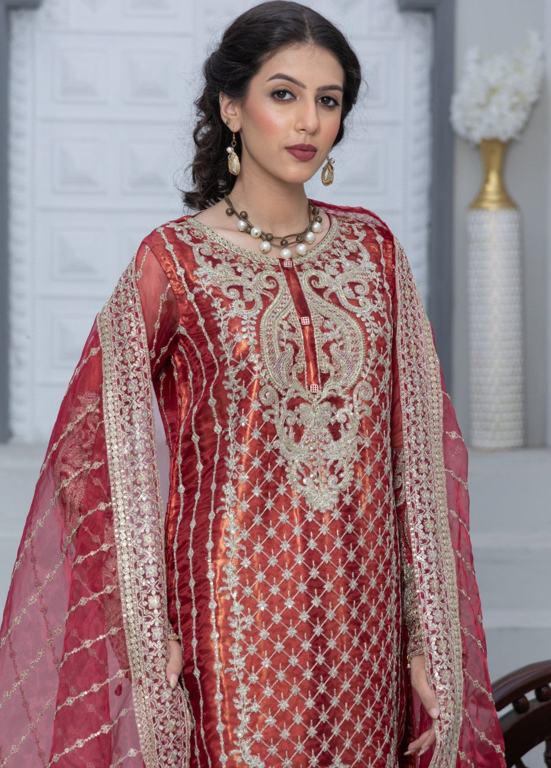 Afsheen by Maherposh RTW Embroidered Organza 3 Piece Suit MP-AF01 Festive Collection