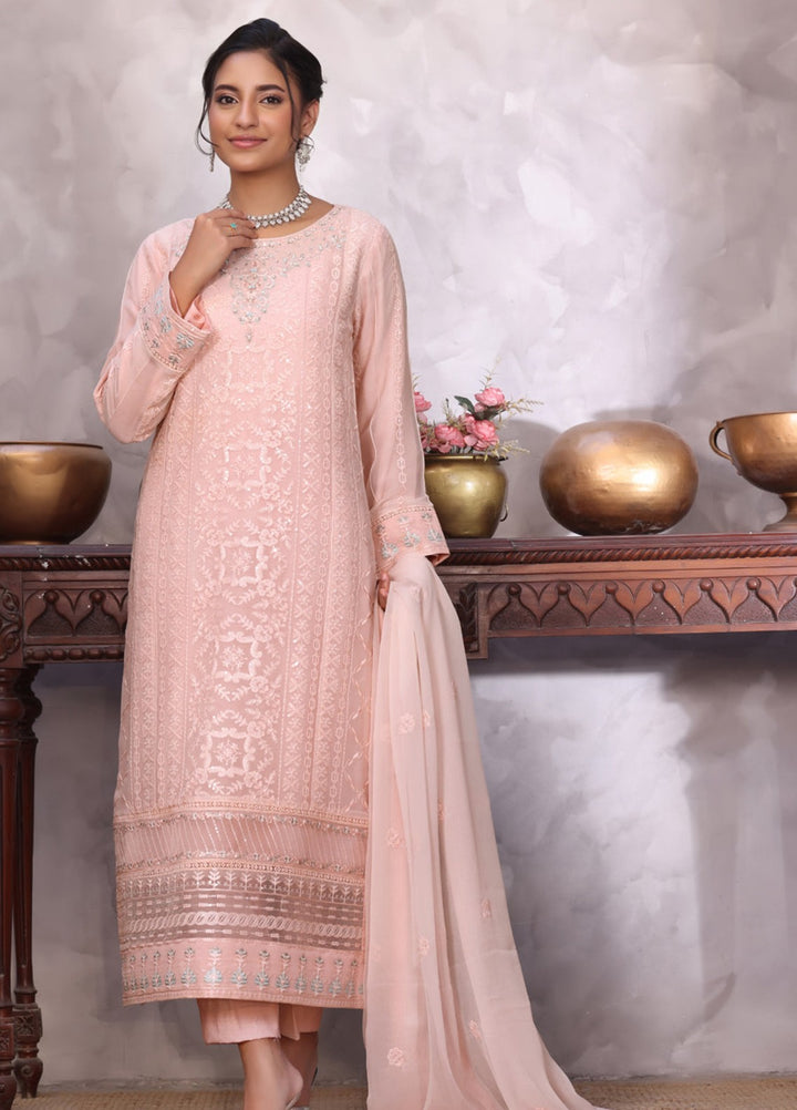 Shamooz Women RTW Embroidered Chiffon 3 Piece Suit Daisy I-CH-0025 Festive Collection