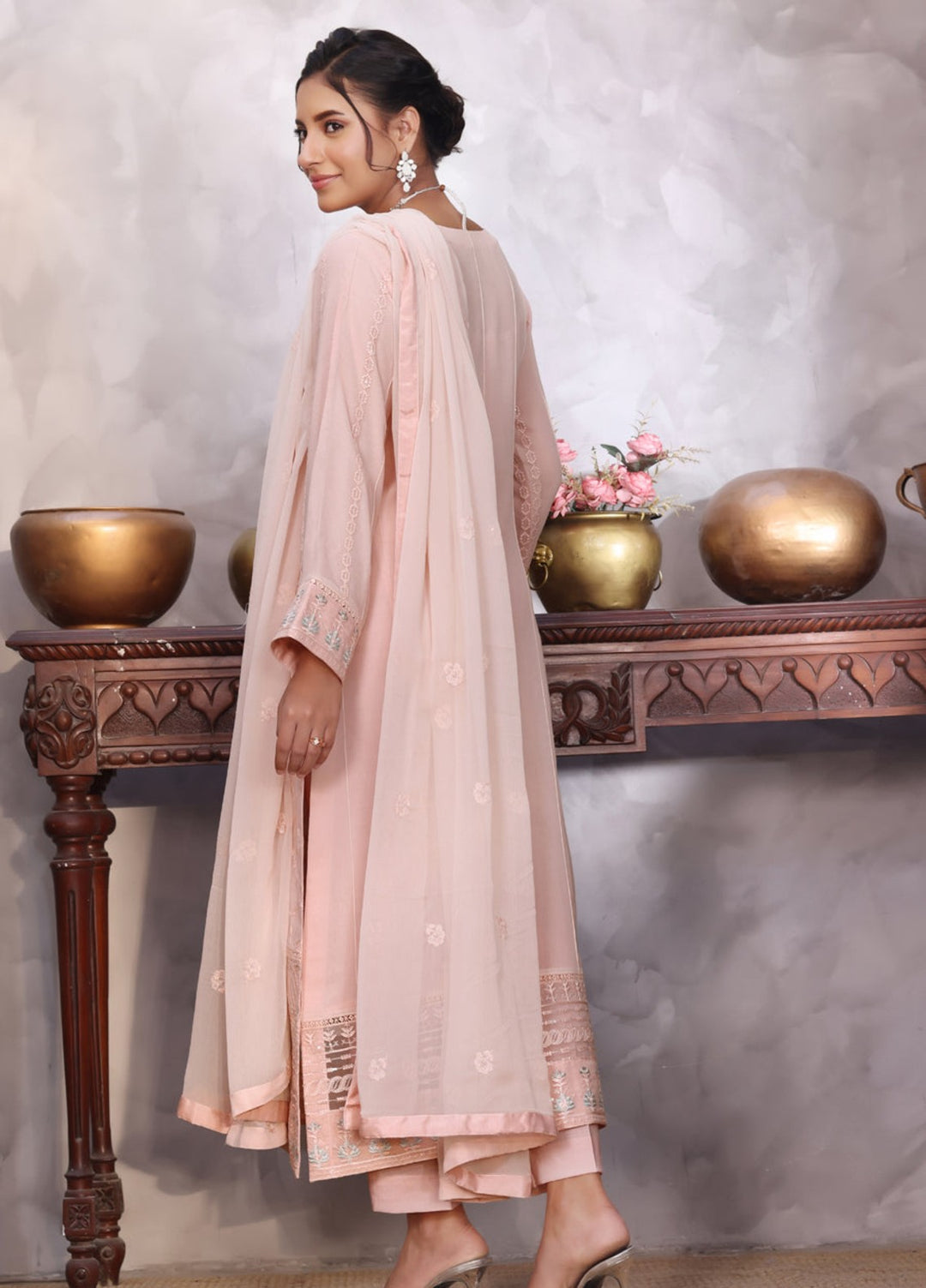 Shamooz Women RTW Embroidered Chiffon 3 Piece Suit Daisy I-CH-0025 Festive Collection