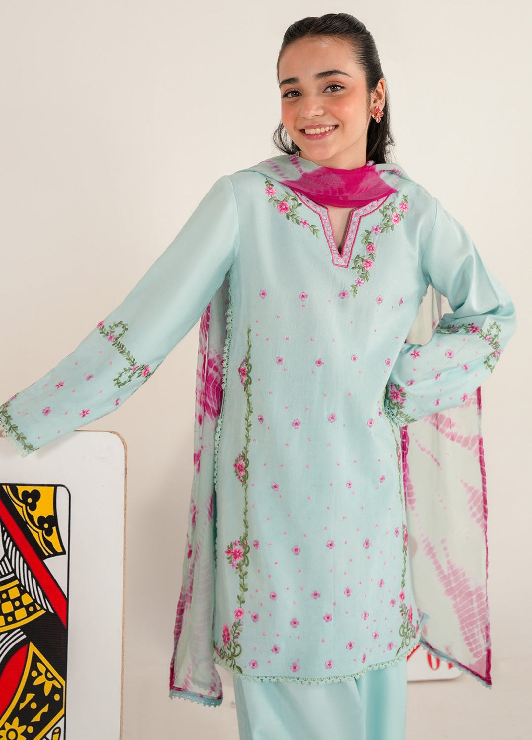 Bloomie by Panache Apparel Girls RTW Embroidered Lawn 3 Piece Suit Mimzi Festive Collection