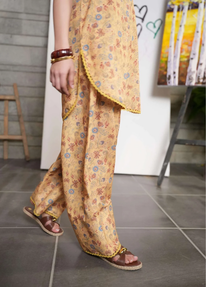 Minor Defect by Ayesha Somaya RTW Printed Lawn Silk 2 Piece Suit Butterscotch Bliss Casual Collection