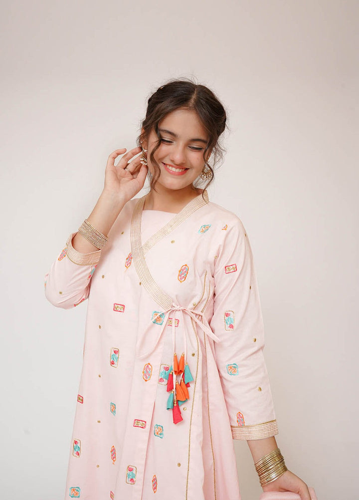 Senorita Girls RTW Solids Cotton 3 Piece Suit GAD-03414 - Festive Collection