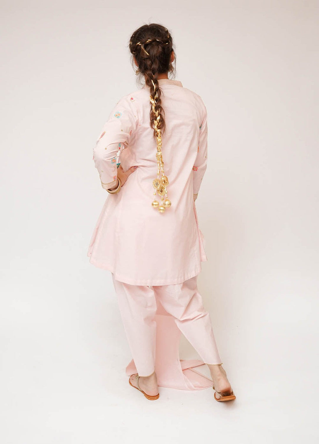 Senorita Girls RTW Solids Cotton 3 Piece Suit GAD-03414 - Festive Collection